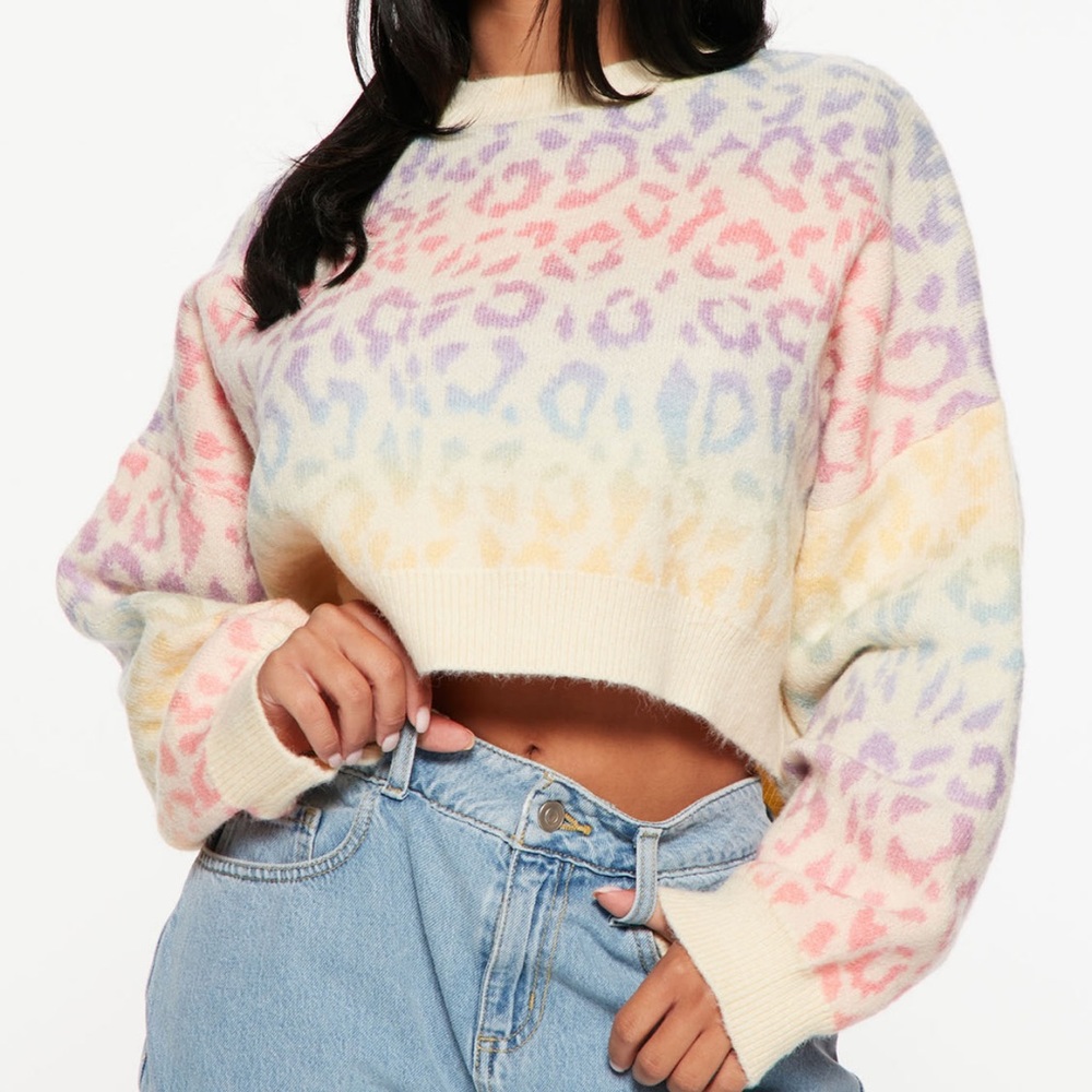 Rainbow Leopard Sweater